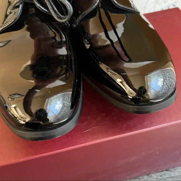 NIB! To Boot New York Aalborg Black Patent Leather Oxfords US8M Retail $395. - Picture 7 of 14
